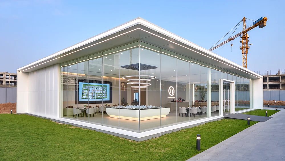 丽水山水文园钢结构售楼部设计施工